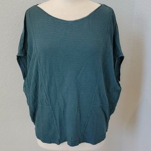 Prana Baggy Blouse Short Sleeve Green